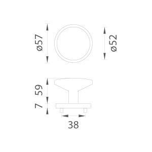 Vratna krogla MP ORTICA - R 7S (CUM PVD - Mat baker)