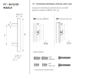 KLJUKA MP koda K41Z 40x10 mm SP - kos (BN - Brušeno nerjaveče jeklo)