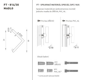 KLJUKA MP šifra K14 Ø 30 mm SP - kos (BS - črna mat)