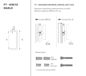 KLJUKA MP koda K38 Ø 32 mm SP - kos (BS - črna mat)