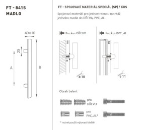 KLJUKA MP šifra K41S 40x10 mm SP - kos (BS - črna mat)