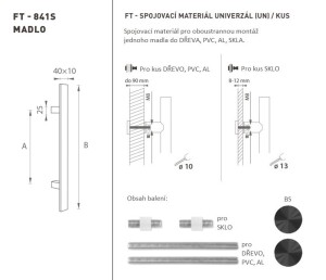 KLJUKA MP šifra K41S 40x10 mm UN - kos (BS - črna mat)