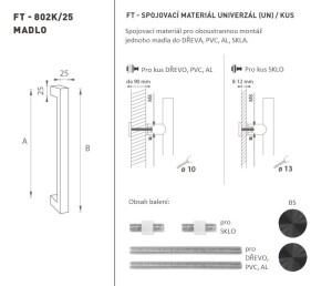 KLJUKA MP koda K02K 25x25 mm UN - kos (BS - črna mat)