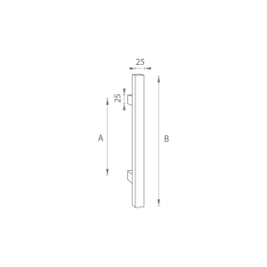 KLJUKA MP šifra K31 25x25 mm ST - kos (WS - Bela mat)