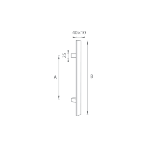 KLJUKA MP šifra K41S 40x10 mm ST - kos (BN - Brušeno nerjaveče jeklo)