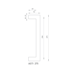 Kljuka za vrata MP Asti 275 (ANT - antracit)