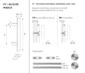 KLJUKA MP koda K41Z 40x10 mm UN - kos (BN - Brušeno nerjaveče jeklo)