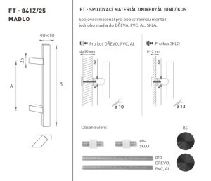 KLJUKA MP šifra K41Z 40x10 mm UN - kos (BS - črna mat)