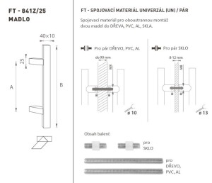 KLJUKA MP koda K41Z 40x10 mm UN - par (BN - Brušeno nerjaveče jeklo)