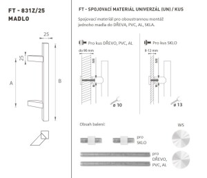 KLJUKA MP koda K31Z 25x25 mm UN - kos (WS - Bela mat)