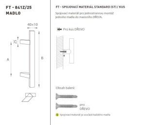 KLJUKA MP šifra K41Z 40x10 mm ST - kos (BS - črna mat)