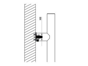 MP Pritrdilni material WA/B kos LES (Rjava mat)