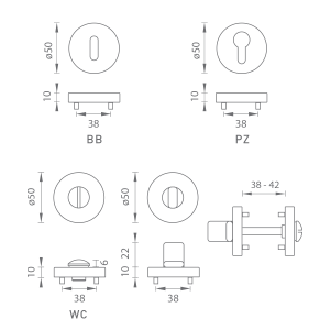 DOOR ROSE MP - R (Rjava mat)