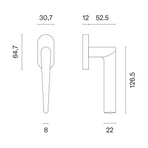 Euro kljuka MP ARNICA - HR 7S (NP - Nickel pearl)