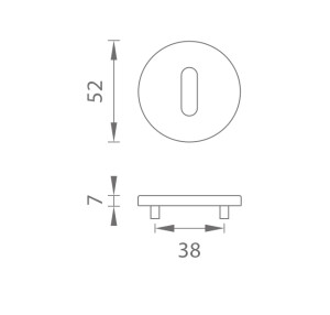 Vratna rozeta MP - R 7S (BS - črna mat)