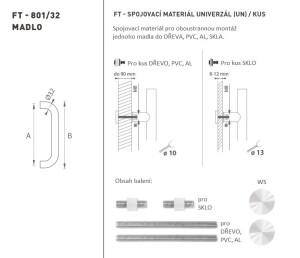 KLJUKA MP koda K01 Ø 32 mm UN - kos (WS - Bela mat)