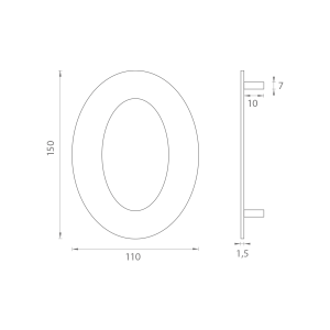 Hišna številka MP - 150 mm - 5