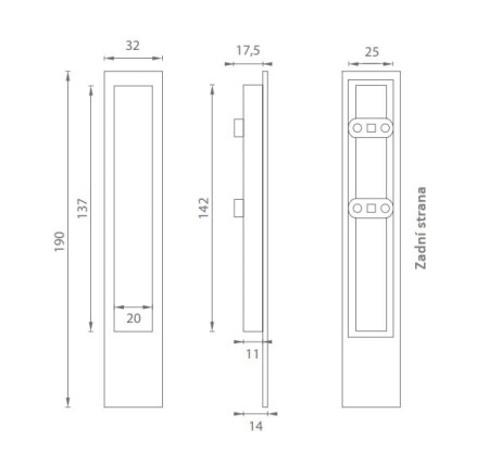 PR - Ohišje brez luknje MP 1098Z (T - Titanium)