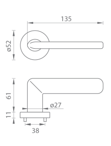 Vratno okovje MP Eliptica - R 3098 (T - Titanium)