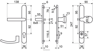 Okov vratnega profila RICHTER RHD 0040 (inox)