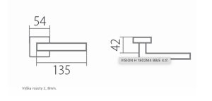 Okovje za vrata TWIN VISION HR C 1802 FL (CM)