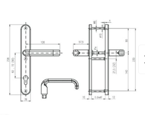 Varnostna armatura ROSTEX BK 807 GRANDE - PANIC (STEEL-MAT)