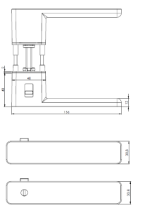 Vratno okovje MP R8 ONE S2L (WS - Bela mat)