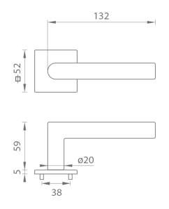 Vratno okovje MP FAVORIT - HR 4002 5SQ T1 (BS)