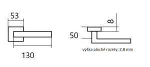 Okovje za vrata TWIN CUBOID HR C 1682FL (E)