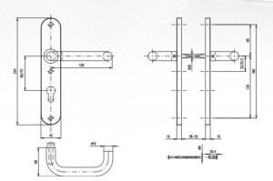 Okovje za vrata ROSTEX PERUN (MAT INOX)