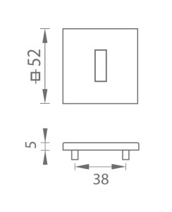 Vratna rozeta MP - TI - HR 5SQ T3 (BS - črna mat)