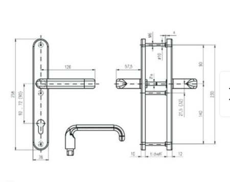 Varnostna armatura ROSTEX BK 807 GRANDE - PANIC (NERJAVEČE JEKLO-MAT)