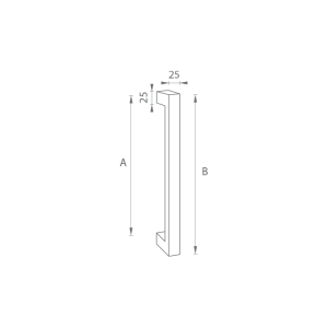 KLJUKA MP koda K02K 25x25 mm ST - kos (BS - črna mat)