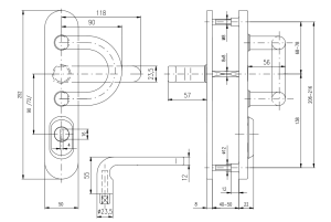 AKCIJA Varnostna armatura ROSTEX BK RX 1-50 FORTE 3. razred. (MAT INOX) z drsnim zatičem - korak 90mm