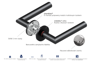 දොර උපාංග QOLIBRI Smartbloc WC 1106 - R (කළු සැටින්)