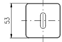 AKCIJA ROSTEX DOOR ROSE - WC (črna) - 5x5 cm