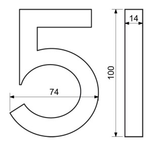 AKCIJA Hišna številka RICHTER 3D (mat črna) - 5