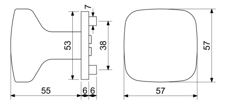 Krogla za vrata Richter RK.KNOB.C26.BARI (NIMAT)