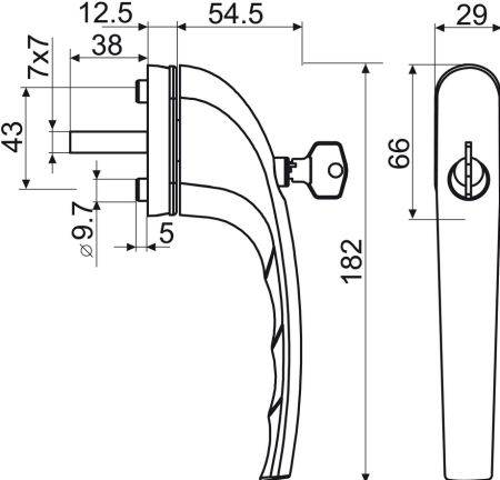 Okenska kljuka RICHTER RHW.091.L (F9016)