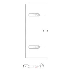 Kljuka za vrata HOLAR F4 °45 ø 32 mm - nerjaveče jeklo