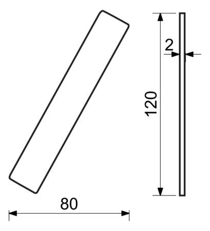 Hišna številka RICHTER RN.120L (inox)