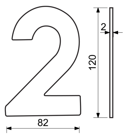 Hišna številka RICHTER RN.120L (inox)