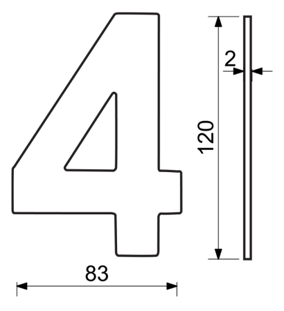 Hišna številka RICHTER RN.120L (inox)