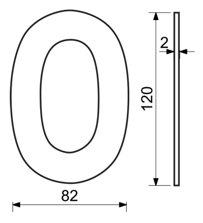 Hišna številka RICHTER RN.120L (črna)