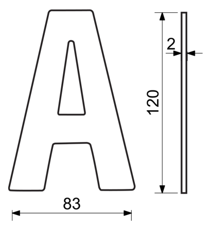 Hišna črka RICHTER RN.120L (črna)