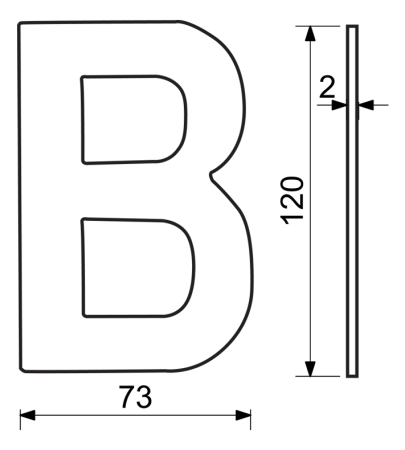 Hišna črka RICHTER RN.120L (črna)