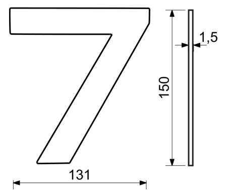 Hišna številka RICHTER RN.150L (inox)