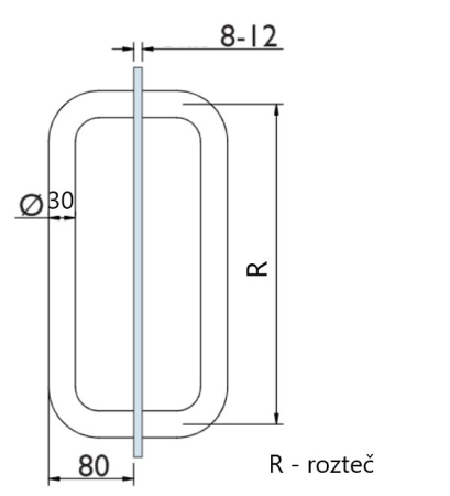 ROČAJ DVOJNI BA 003D 700/E