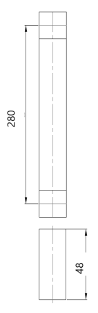 ROČAJ DVOJNI FOSIL 304/280mm (NI-SAT-A) - kos