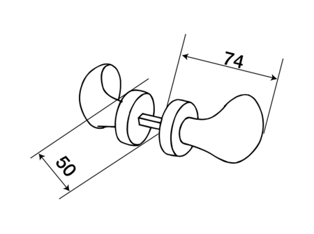 KROGLA ZA VRATA TWIN F507 (CH-SAT)